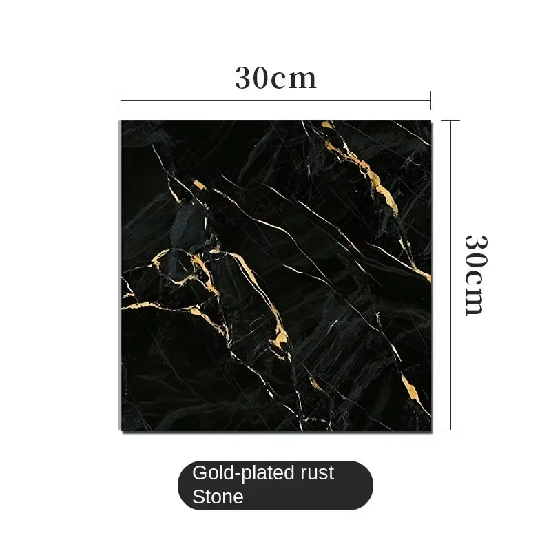 PVC Imitation Marble Wall Stickers Self-Adhesive Floor Stickers Waterproof Bathroom Living Room Decoration Decals 30*30Cm
