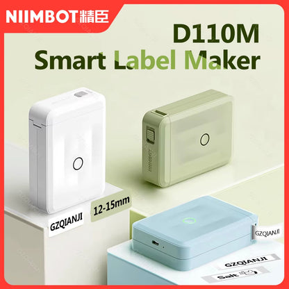 D110 Smart Portable Label Printer Mini Pocket Thermal Sticker Maker Self-Adhesive Label Papers for Office Home USE