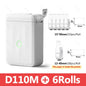 D110 Smart Portable Label Printer Mini Pocket Thermal Sticker Maker Self-Adhesive Label Papers for Office Home USE