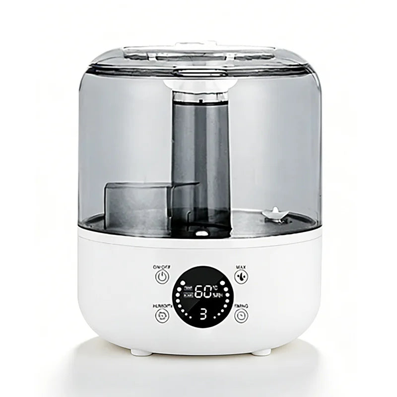3000Ml Smart Air Humidifier with Dual Mist Output: Essential Oil Aroma Diffuser for Home & Office, Equipped with Adjustable Fog