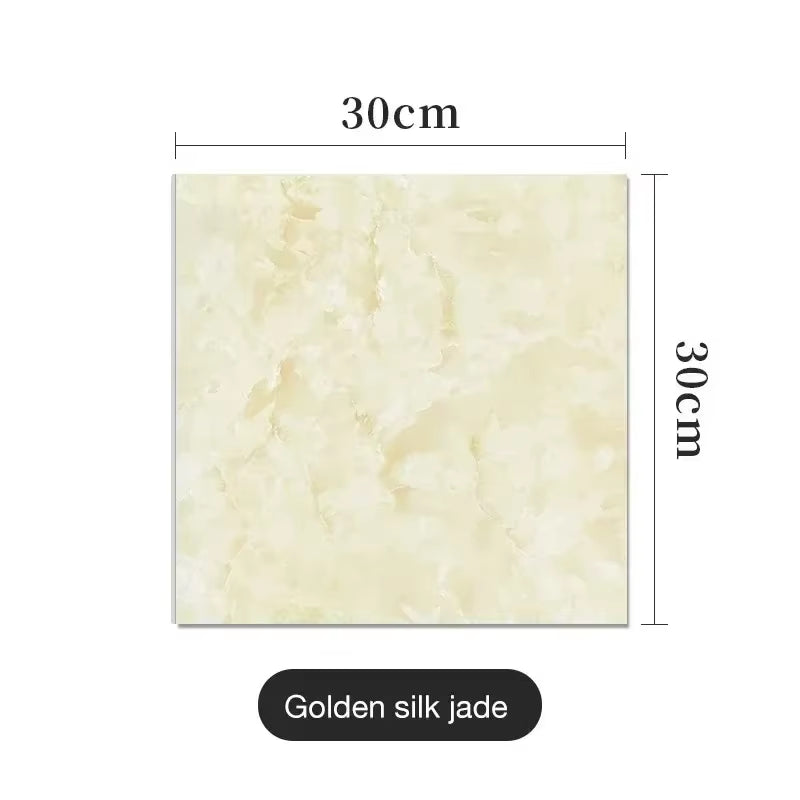 PVC Imitation Marble Wall Stickers Self-Adhesive Floor Stickers Waterproof Bathroom Living Room Decoration Decals 30*30Cm