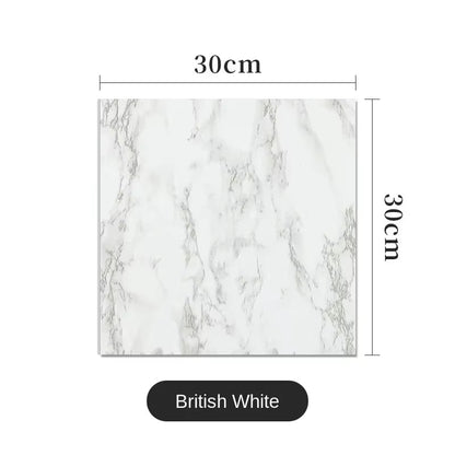 PVC Imitation Marble Wall Stickers Self-Adhesive Floor Stickers Waterproof Bathroom Living Room Decoration Decals 30*30Cm