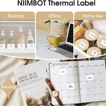 Thermal Papers White Thermal Self-Adhesive Stickers Compatible for P50/S2 Portable Thermal Printer to Gift/Marking/Tape