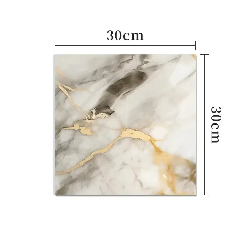 PVC Imitation Marble Wall Stickers Self-Adhesive Floor Stickers Waterproof Bathroom Living Room Decoration Decals 30*30Cm