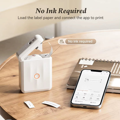 D110 Smart Portable Label Printer Mini Pocket Thermal Sticker Maker Self-Adhesive Label Papers for Office Home USE