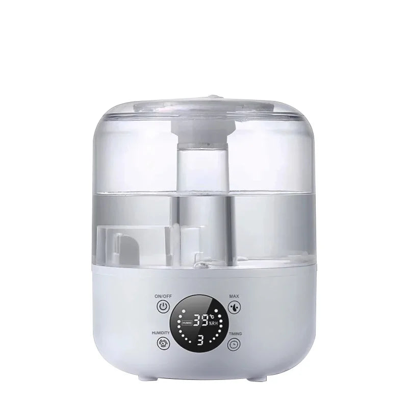 3000Ml Smart Air Humidifier with Dual Mist Output: Essential Oil Aroma Diffuser for Home & Office, Equipped with Adjustable Fog